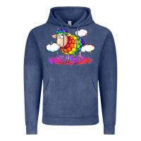 Vintage Denim rainbow sheep pride Vintage Hoodie - FaDigitalArtStudio