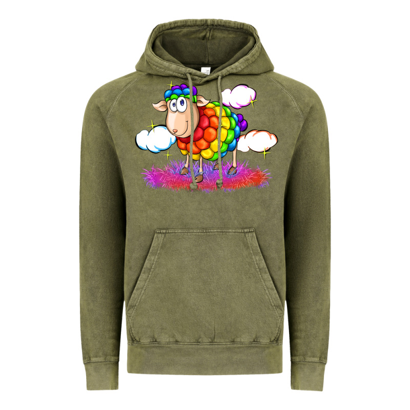 Rainbow Sheep Pride Vintage Hoodie by FaDigitalArtStudio | Teevron