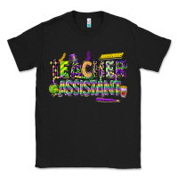 Black mardi gras teacher assistant Classic Tee - CowGirlArtShop