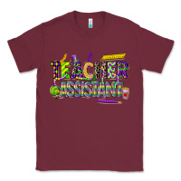 Burgundy mardi gras teacher assistant Classic Tee - CowGirlArtShop