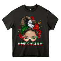 Asphalt Mexicana messy bun Heavy Core Tee - NancyCooperArtShop