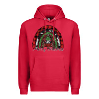 Cardinal Merry Christmas rainbow Premium Hoodie - CowhideDigitalArt