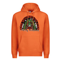 Carrot Merry Christmas rainbow Premium Hoodie - CowhideDigitalArt