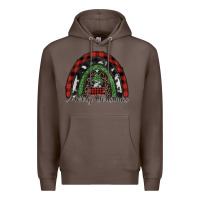 Coffee Merry Christmas rainbow Premium Hoodie - CowhideDigitalArt