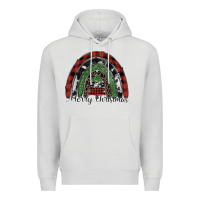 Dove Grey Merry Christmas rainbow Premium Hoodie - CowhideDigitalArt
