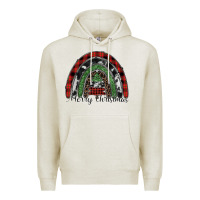 Oatmeal Heather Merry Christmas rainbow Premium Hoodie - CowhideDigitalArt