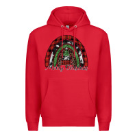 Red Merry Christmas rainbow Premium Hoodie - CowhideDigitalArt