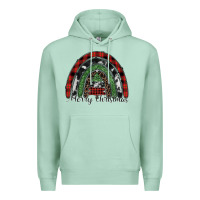 Seafoam Merry Christmas rainbow Premium Hoodie - CowhideDigitalArt