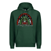 Sports Green Merry Christmas rainbow Premium Hoodie - CowhideDigitalArt