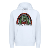 White Merry Christmas rainbow Premium Hoodie - CowhideDigitalArt