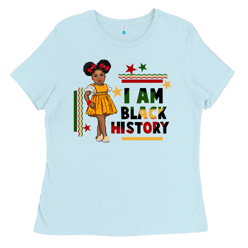 I Am Black History Black Girl Peekaboo Juneteenth Ladies Tee by CowGirlArtShop | Teevron
