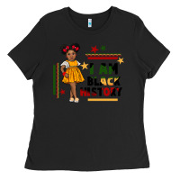 Black i am black history black girl peekaboo juneteenth Ladies Tee - CowGirlArtShop
