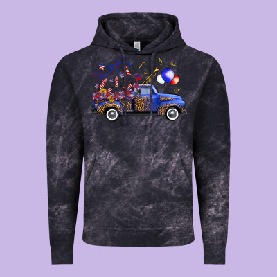Western Truck Fourth Of July Vintage Hoodie Designed By Fadigitalartstudio