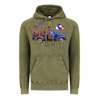 Vintage Olive Western Truck Fourth Of July Vintage Hoodie - FaDigitalArtStudio