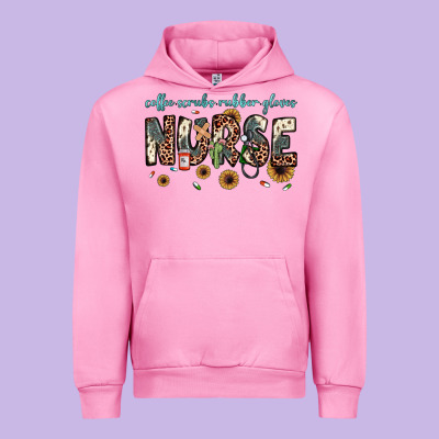 Nurse Coffee Scrubs Rubber Gloves Urban Hoodie Designed By Jahusdesignshop