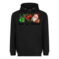 Black peace love  christmas Heavyweight Hoodie - AdoDesignShop