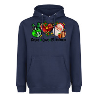 Navy peace love  christmas Heavyweight Hoodie - AdoDesignShop