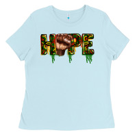 Baby Blue hope juneteenth Ladies Tee - CowGirlArtShop