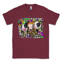 Burgundy mardi gras heifers Classic Tee - CowGirlArtShop