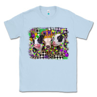 Dusty Blue mardi gras heifers Classic Tee - CowGirlArtShop