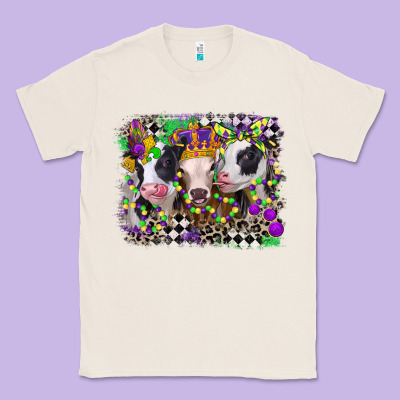 Mardi Gras Heifers Classic Tee Designed By Cowgirlartshop