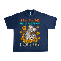 Navy i love you till my lungs give out Urban Heavy Tee - OliviaCreatesArt