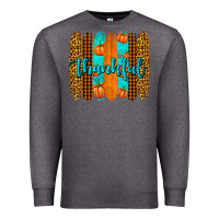 Charcoal Heather thankful brushstrokes Premium Sweatshirt - AdoDesignShop
