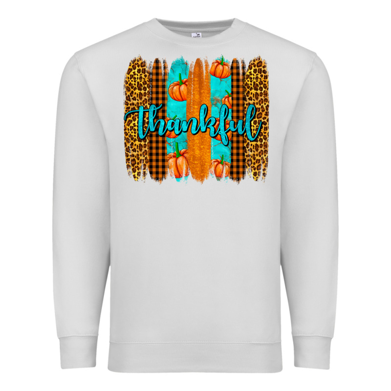 Thankful Brushstrokes Premium Sweatshirt by AdoDesignShop | Teevron