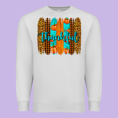 Thankful Brushstrokes Premium Sweatshirt Designed By Adodesignshop