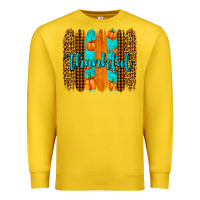 Lemon thankful brushstrokes Premium Sweatshirt - AdoDesignShop