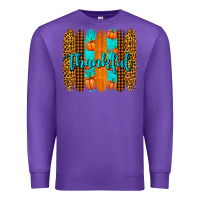 Purple thankful brushstrokes Premium Sweatshirt - AdoDesignShop