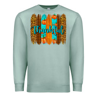 Seafoam thankful brushstrokes Premium Sweatshirt - AdoDesignShop