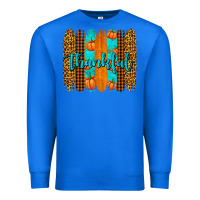 True Royal thankful brushstrokes Premium Sweatshirt - AdoDesignShop