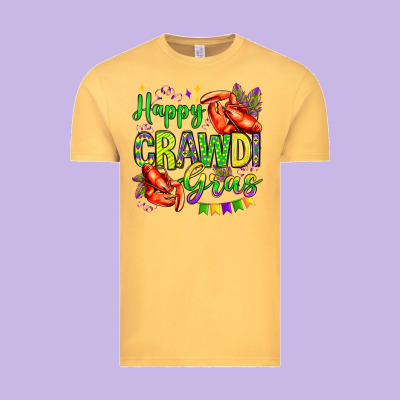 Happy Crawdi Gras Olivia Vintage Tee Designed By Oliviacreatesart