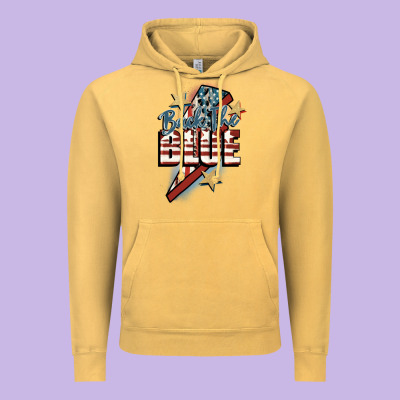 Back The Blue Vintage Hoodie Designed By Fadigitalartstudio