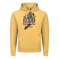 Vintage Mustard Back the blue Vintage Hoodie - FaDigitalArtStudio