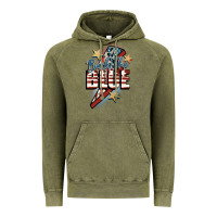 Vintage Olive Back the blue Vintage Hoodie - FaDigitalArtStudio