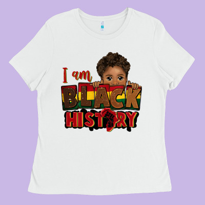 I Am Black History Black Boy Peekaboo Juneteenth Ladies Tee Designed By Cowgirlartshop