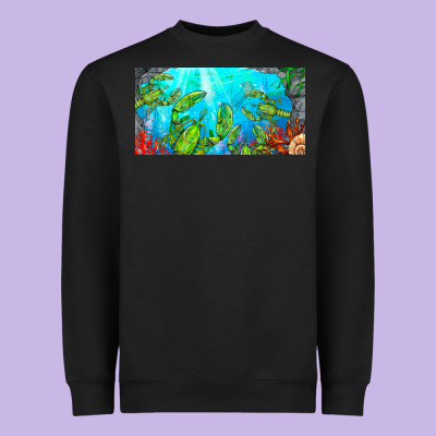 Lobster License Plate Heavyweight Sweatshirt Designed By Barkaloodesign