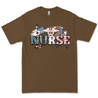 Cacao American Nurse 4th of july Premium Tee - HowdyJamesFarm