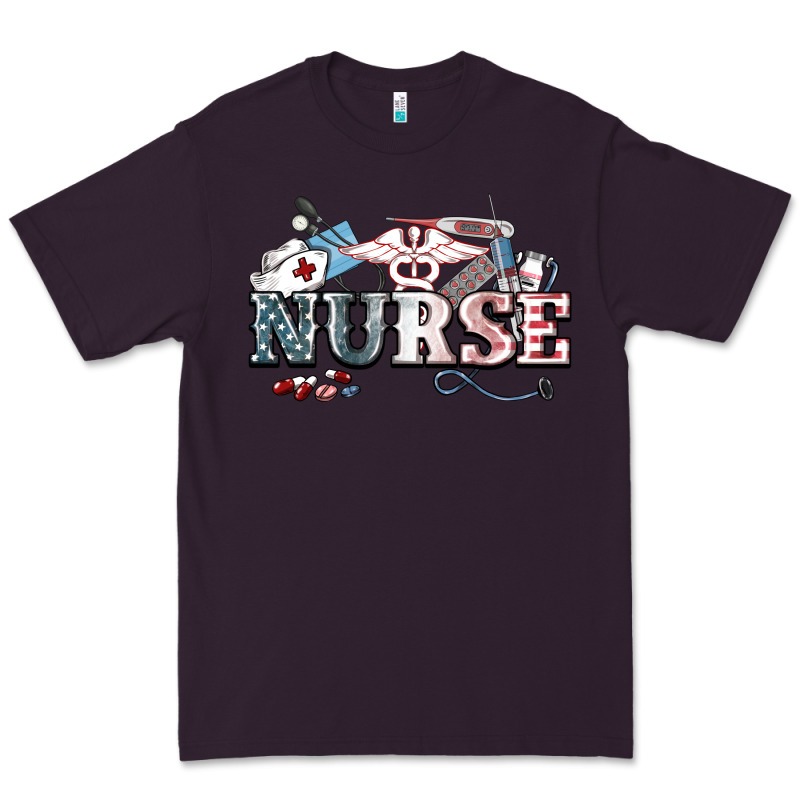 American Nurse 4th Of July Premium Tee by HowdyJamesFarm | Teevron