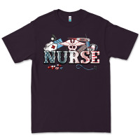 Plum American Nurse 4th of july Premium Tee - HowdyJamesFarm