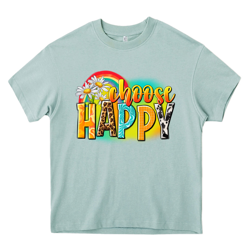 Choose Happy Heavy Core Tee by NancyCooperArtShop | Teevron