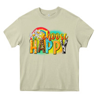 Mossy Choose happy Heavy Core Tee - NancyCooperArtShop