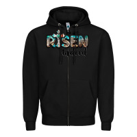 Black he is risen indeed Zipper Hoodie - BarkalooDesign