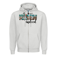 Dove Grey he is risen indeed Zipper Hoodie - BarkalooDesign