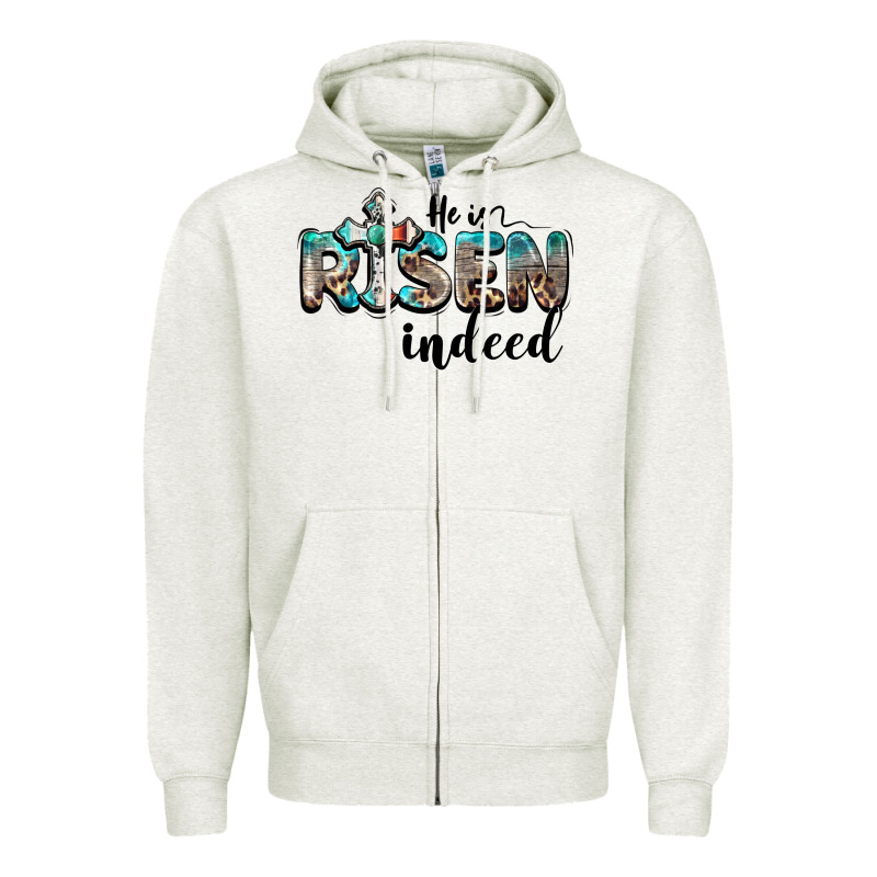 He Is Risen Indeed Zipper Hoodie by BarkalooDesign | Teevron