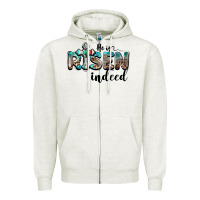 Oatmeal Heather he is risen indeed Zipper Hoodie - BarkalooDesign