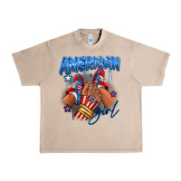 French Oak Afro american girl sneakers Urban Heavy Tee - RanaPortraitStore