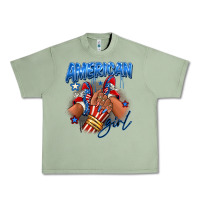 Oil Green Afro american girl sneakers Urban Heavy Tee - RanaPortraitStore